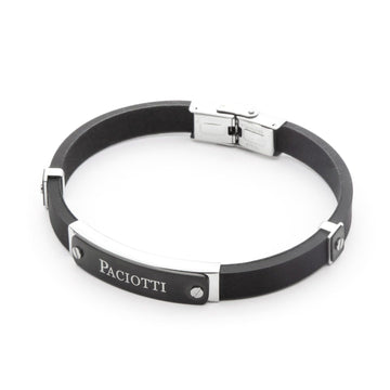 Bracciale 4US Cesare Paciotti Black Rubber da uomo 4UBR4541-1