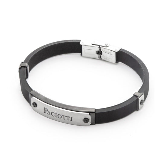 Bracciale 4US Cesare Paciotti Black Rubber da uomo 4UBR4543-1