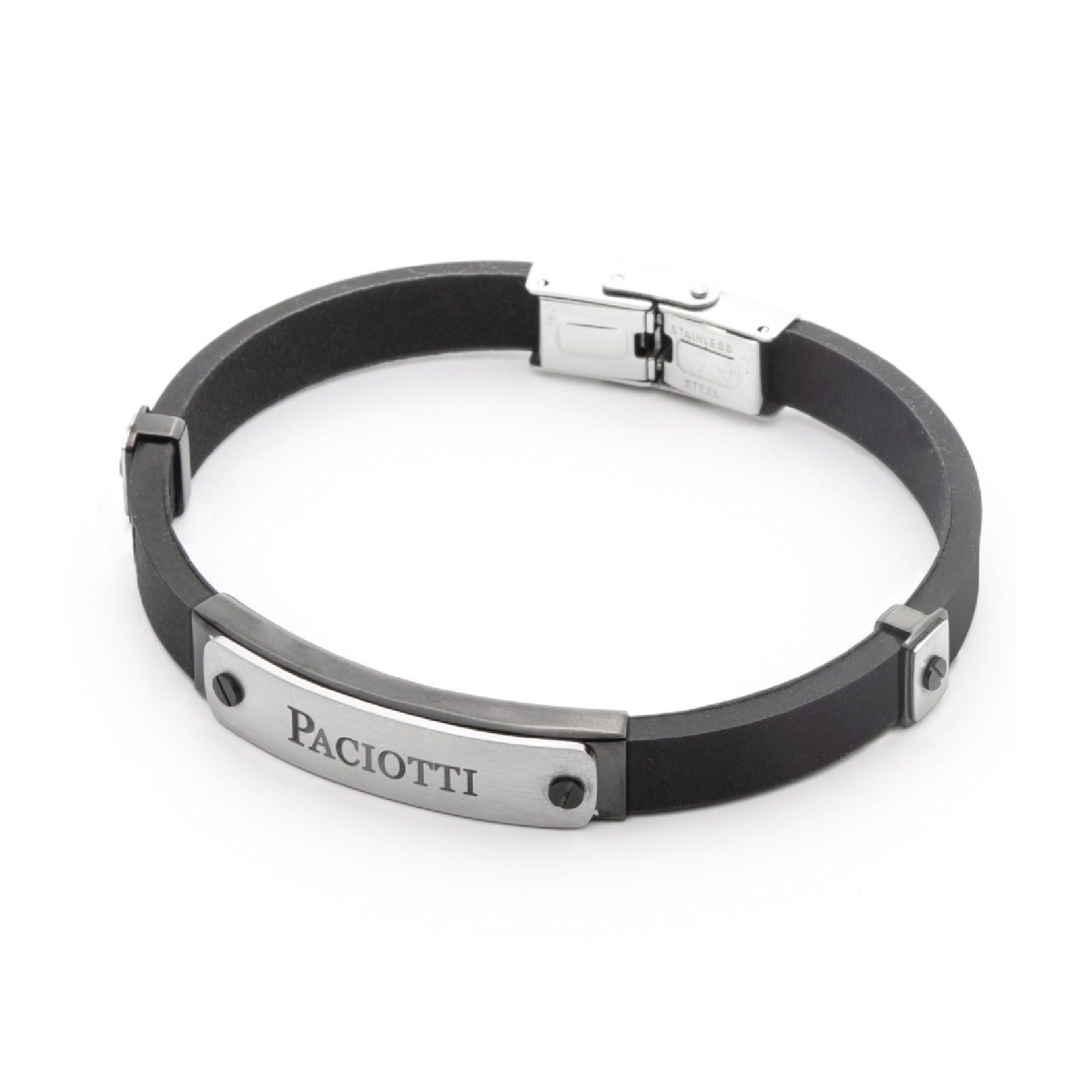 Bracciale 4US Cesare Paciotti Black Rubber da uomo 4UBR4543-1