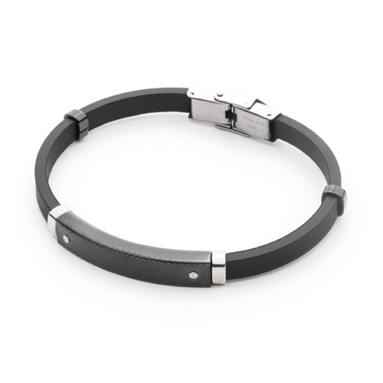 Bracciale 4US Cesare Paciotti Black Rubber da uomo 4UBR4547-1