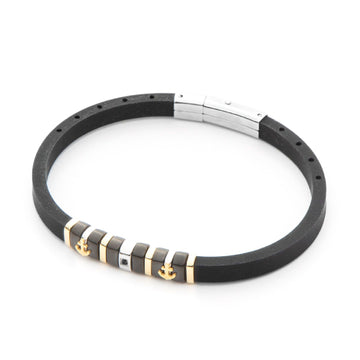 Bracciale 4US Cesare Paciotti Black Rubber da uomo 4UBR5034-1