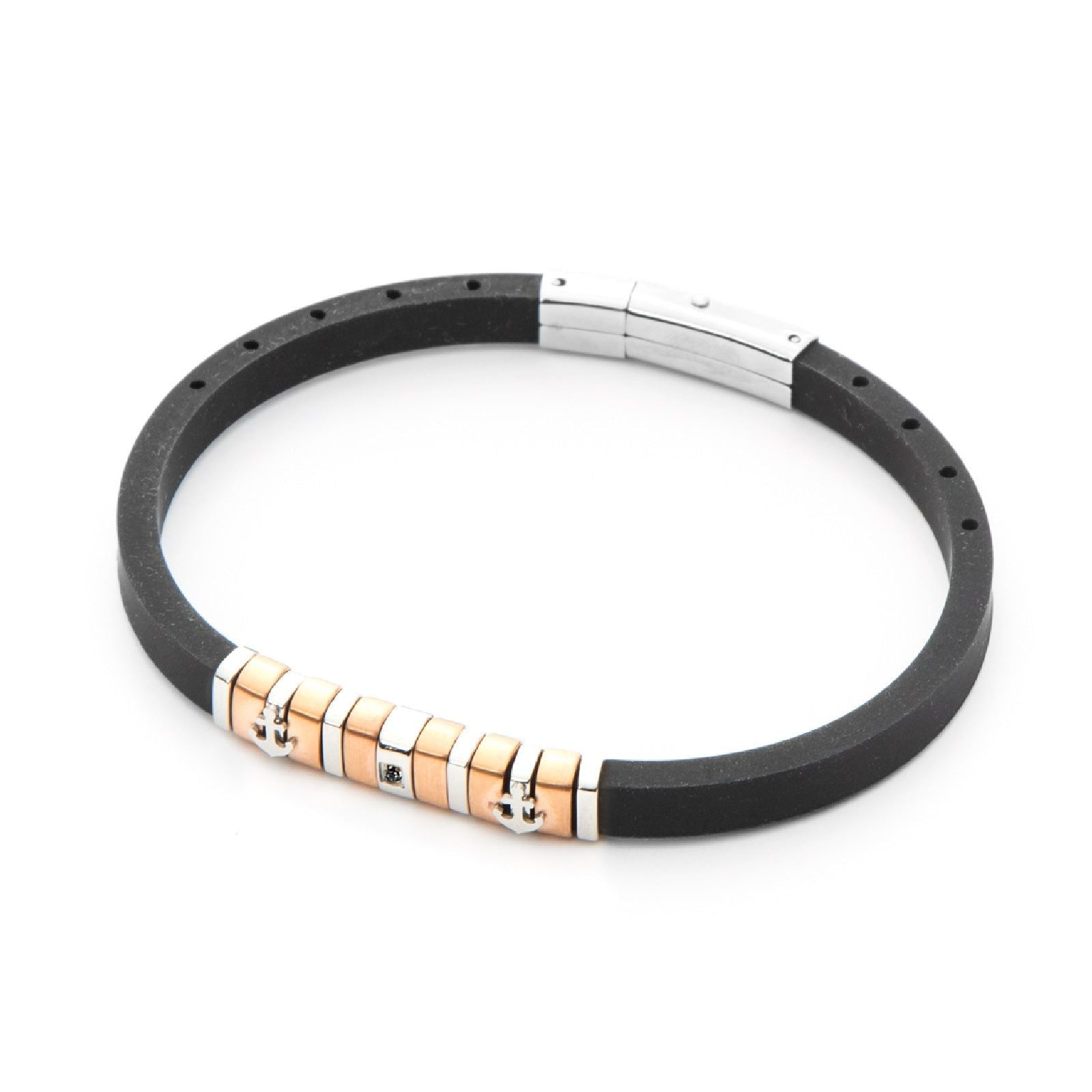 Bracciale 4US Cesare Paciotti Black Rubber da uomo 4UBR5035-1