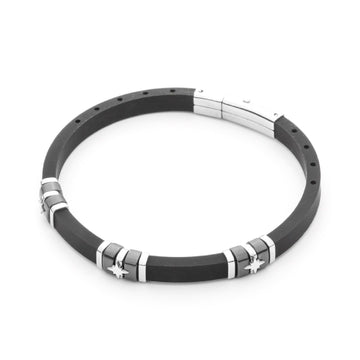 Bracciale 4US Cesare Paciotti Black Rubber da uomo 4UBR5037-1