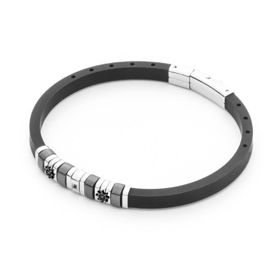 Bracciale 4US Cesare Paciotti Black Rubber da uomo 4UBR5041-1