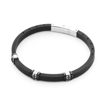 Bracciale 4US Cesare Paciotti Black Rubber da uomo 4UBR5046-1