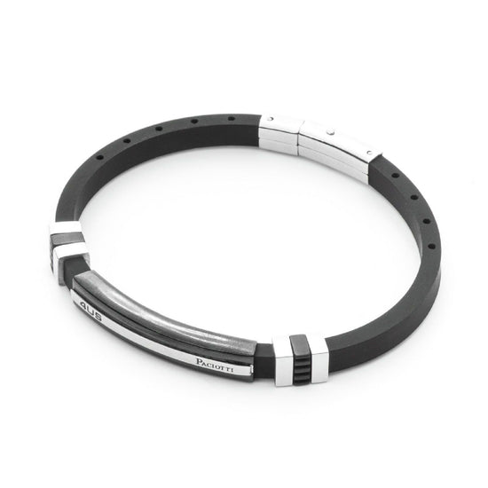 Bracciale 4US Cesare Paciotti Black Rubber da uomo 4UBR5049-1