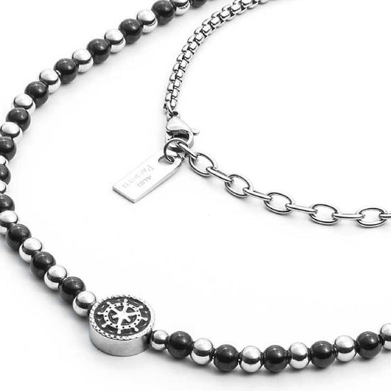 Collana 4US Cesare Paciotti Black Bubbles da uomo 4UCL2040-1
