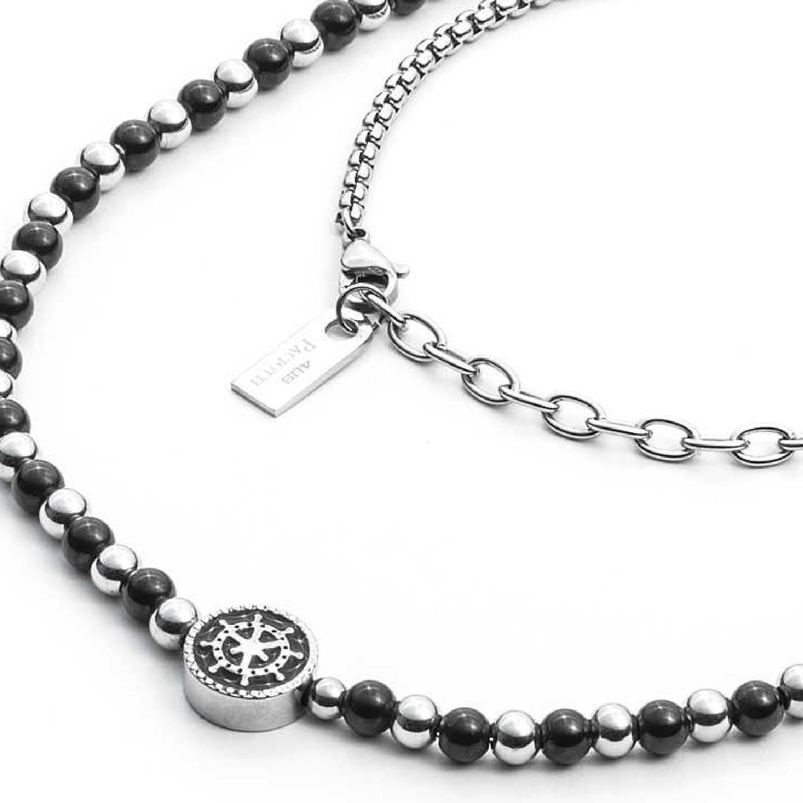 Collana 4US Cesare Paciotti Black Bubbles da uomo 4UCL2040-1