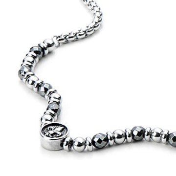 Collana 4US Cesare Paciotti Hematite Lily da uomo 4UCL3331-1