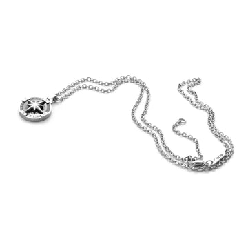 Collana 4US Cesare Paciotti Black Wind Rose da uomo 4UCL3486-1