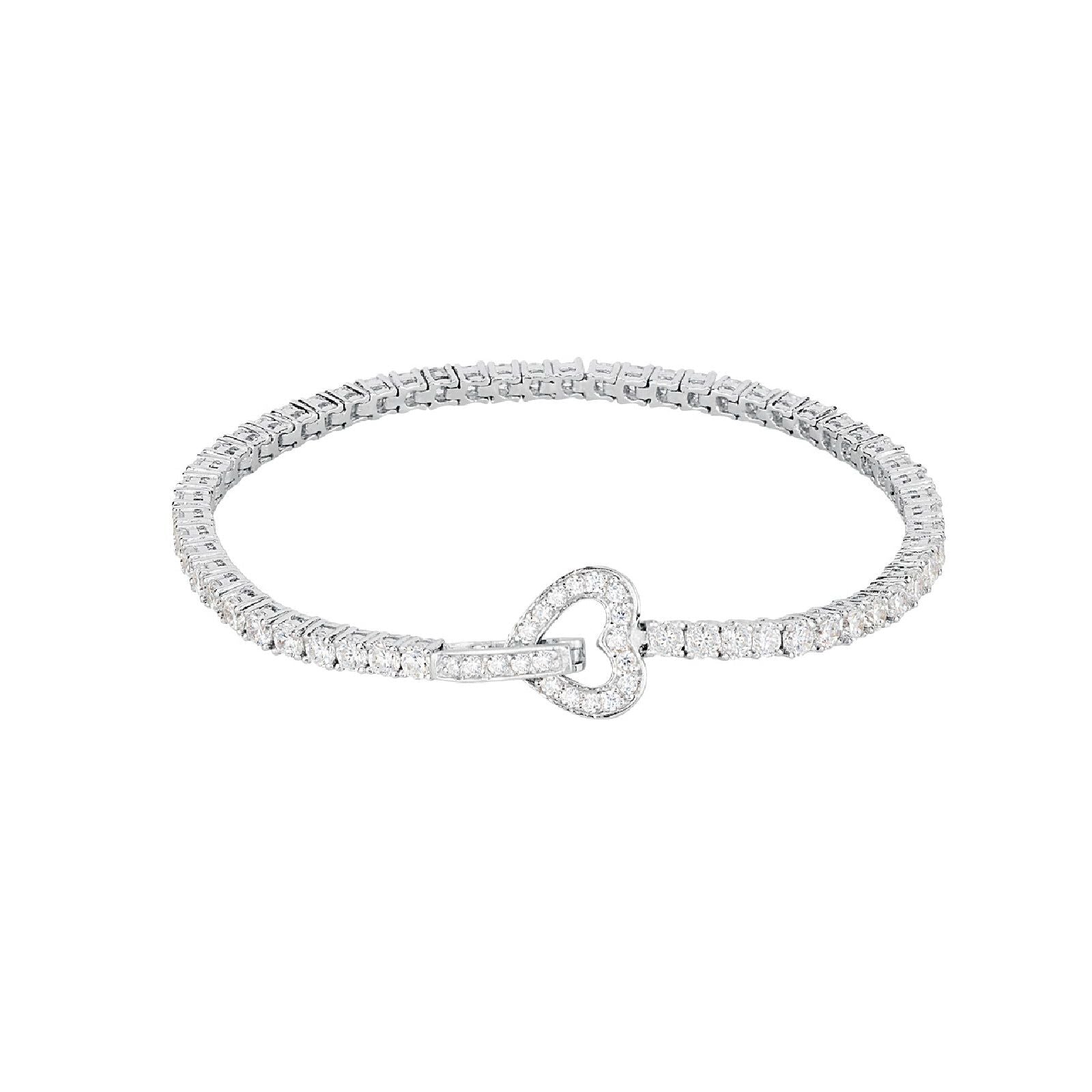 Braccialetto Bracciali portafortuna in argento sterling 925 for donna Bracciale tennis lucido Luxurio Gioielli Compleanno Anniversario for mamma, Lunghezza catena regolabile 9,1 pollici ( Color : 2 Fe Braccialetto Bracciali portafortuna in argento sterling 925 for donna Bracciale tennis lucido Luxurio Gioielli Compleanno Anniversario for mamma, Lunghezza catena regolabile 9,1 pollici ( Color : 2 Fe