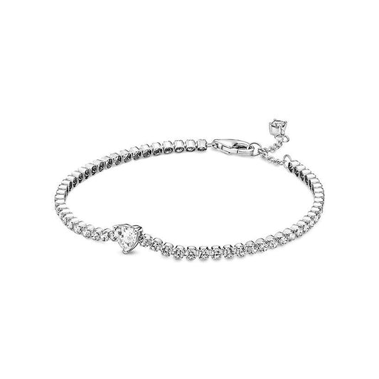 Bracciale Tennis con Cuore in rilievo 590041C01-1