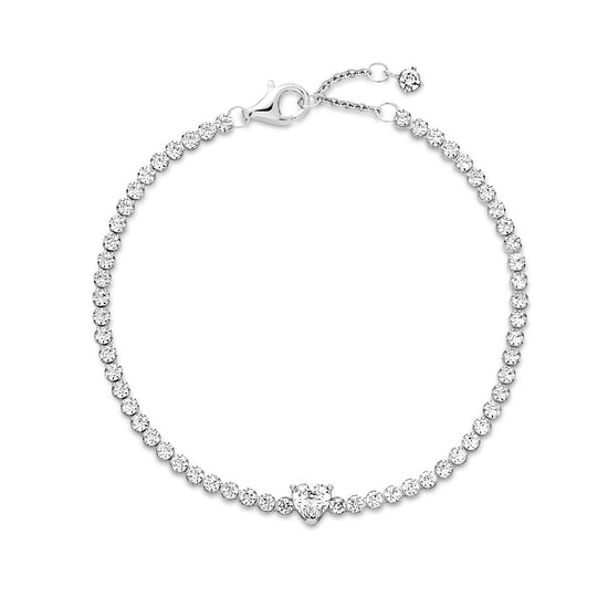 Bracciale Tennis con Cuore in rilievo 590041C01-3