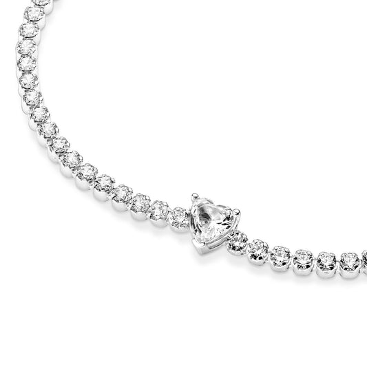 Bracciale Tennis con Cuore in rilievo 590041C01-4