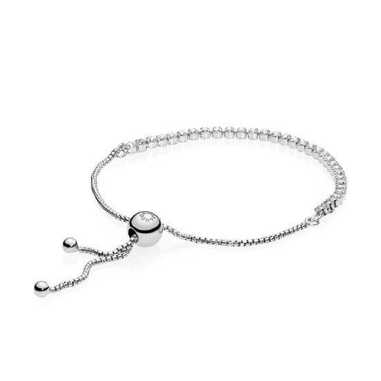 Bracciale tennis scintillante con chiusura regolabile 590524CZ-1