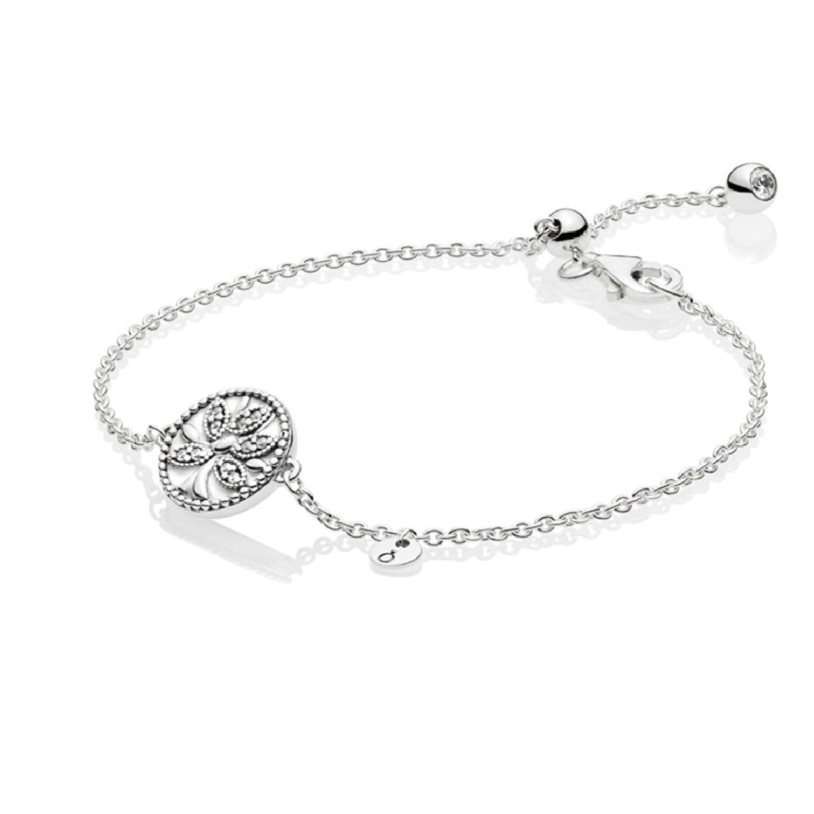 Bracciale Albero della Famiglia scintillante con chiusura regolabile 597776CZ-1