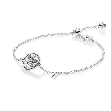 Bracciale Albero della Famiglia scintillante con chiusura regolabile 597776CZ-1