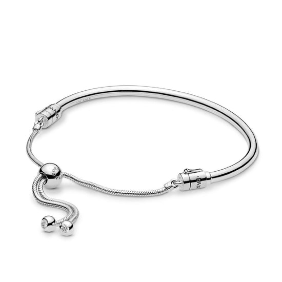 Bracciale rigido Pandora Moments con chiusura regolabile 597953CZ-1