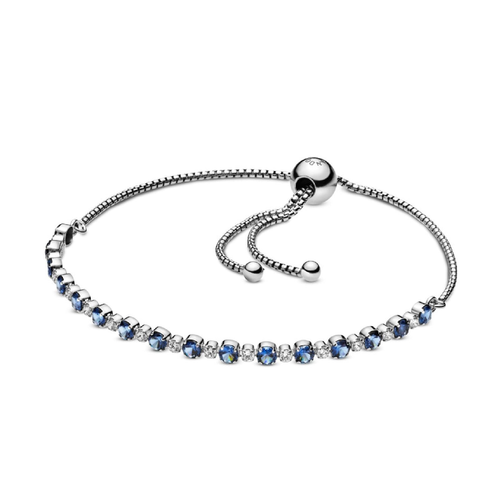 Bracciale blu scintillante con chiusura regolabile 598517C01-1
