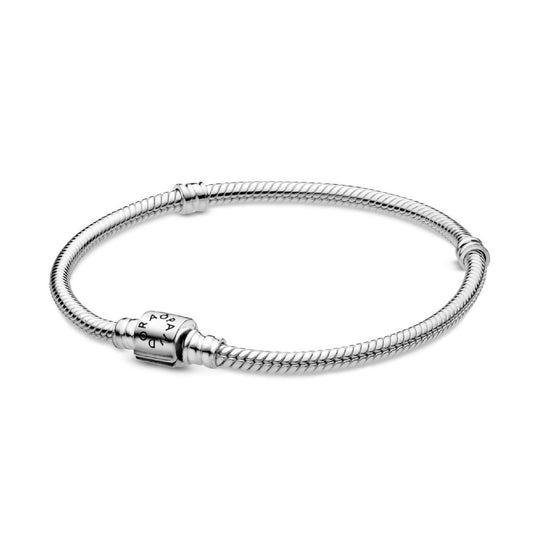 Bracciale Pandora Moments con maglia snake e chiusura a barile 598816C00-1