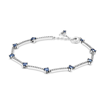 Bracciale Barre scintillanti blu con pavè 599217C01-1
