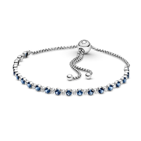 Bracciale blu scintillante con chiusura regolabile 599377C01-1