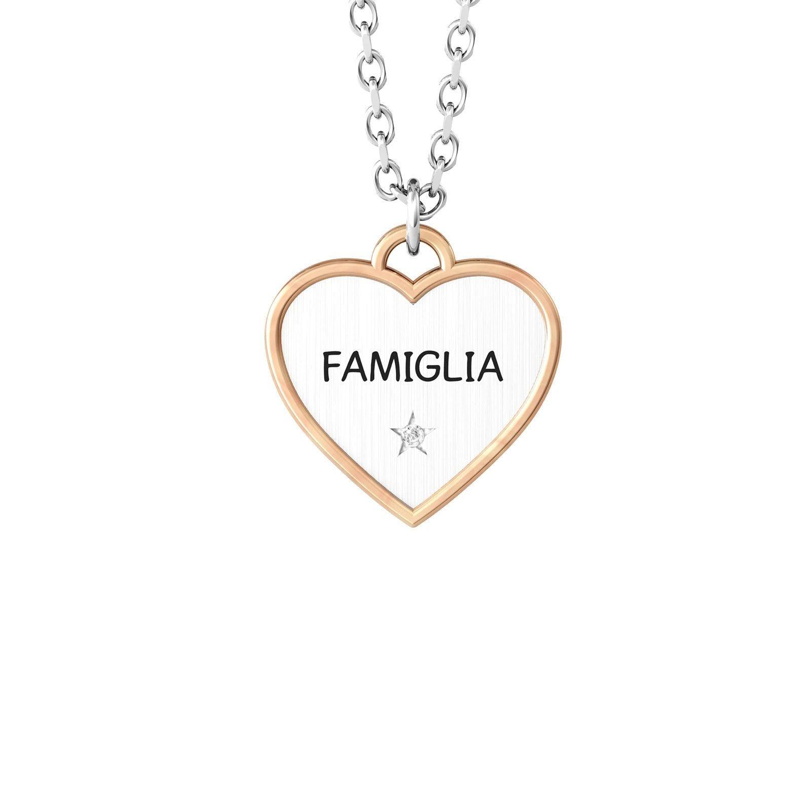 Doppia Collana Donna KIDULT FAMILY 751120 Acciaio Rosè