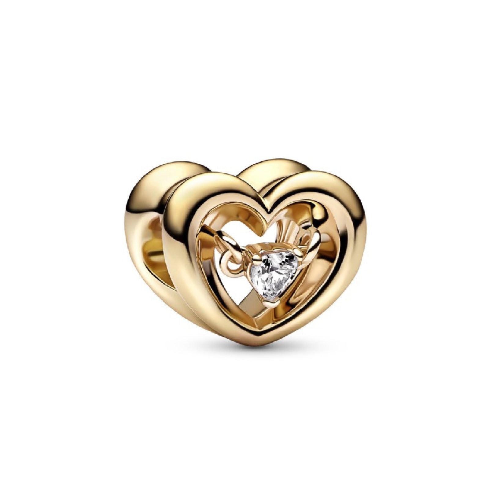 Charm Cuore Splendente con Pietra 762493C01-1