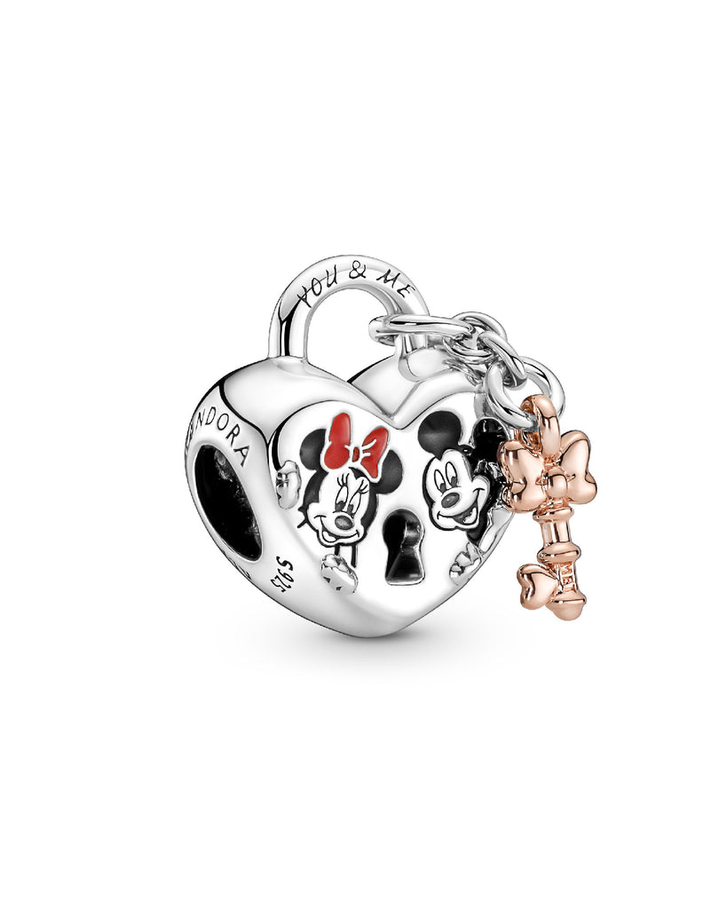 Disney, Charm Lucchetto d'Amore Mickey Mouse & Minnie