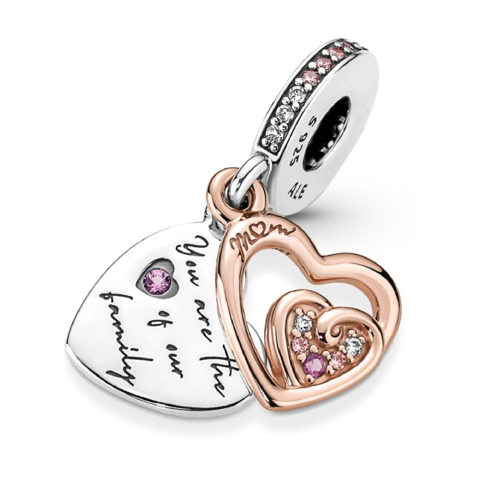 Charm Pendente Cuori Intrecciati e Famiglia 781020C01-4