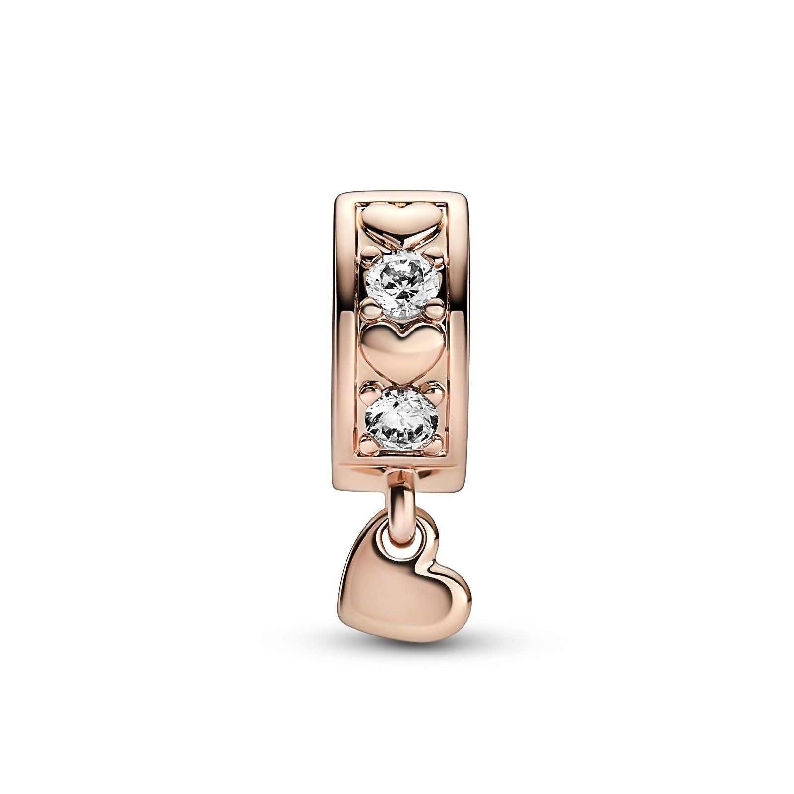 Clip Cuori e Pietre con Pendente a Cuore 782253C01-1