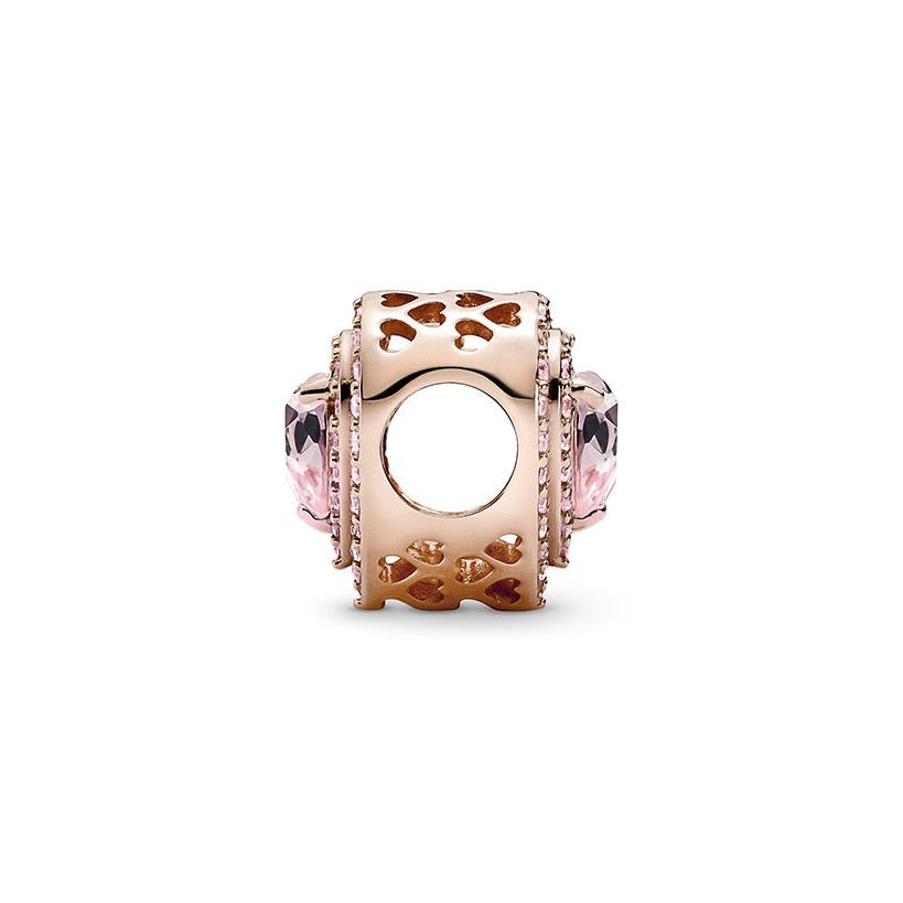 Charm Cuore Pietre Rosa 789218C01-3