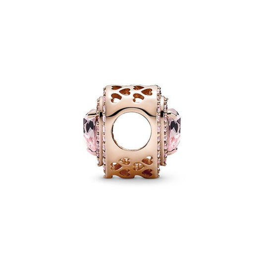 Charm Cuore Pietre Rosa 789218C01-3