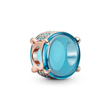 Charm con pietra cabochon ovale blu 789309C01-1