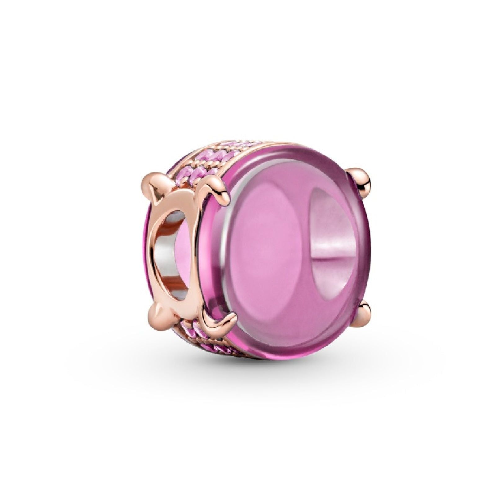 Charm con pietra cabochon ovale rosa 789309C02-1