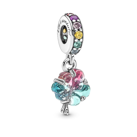 Charm Pendente Albero Arcobaleno Vetro di Murano 790768C01-1