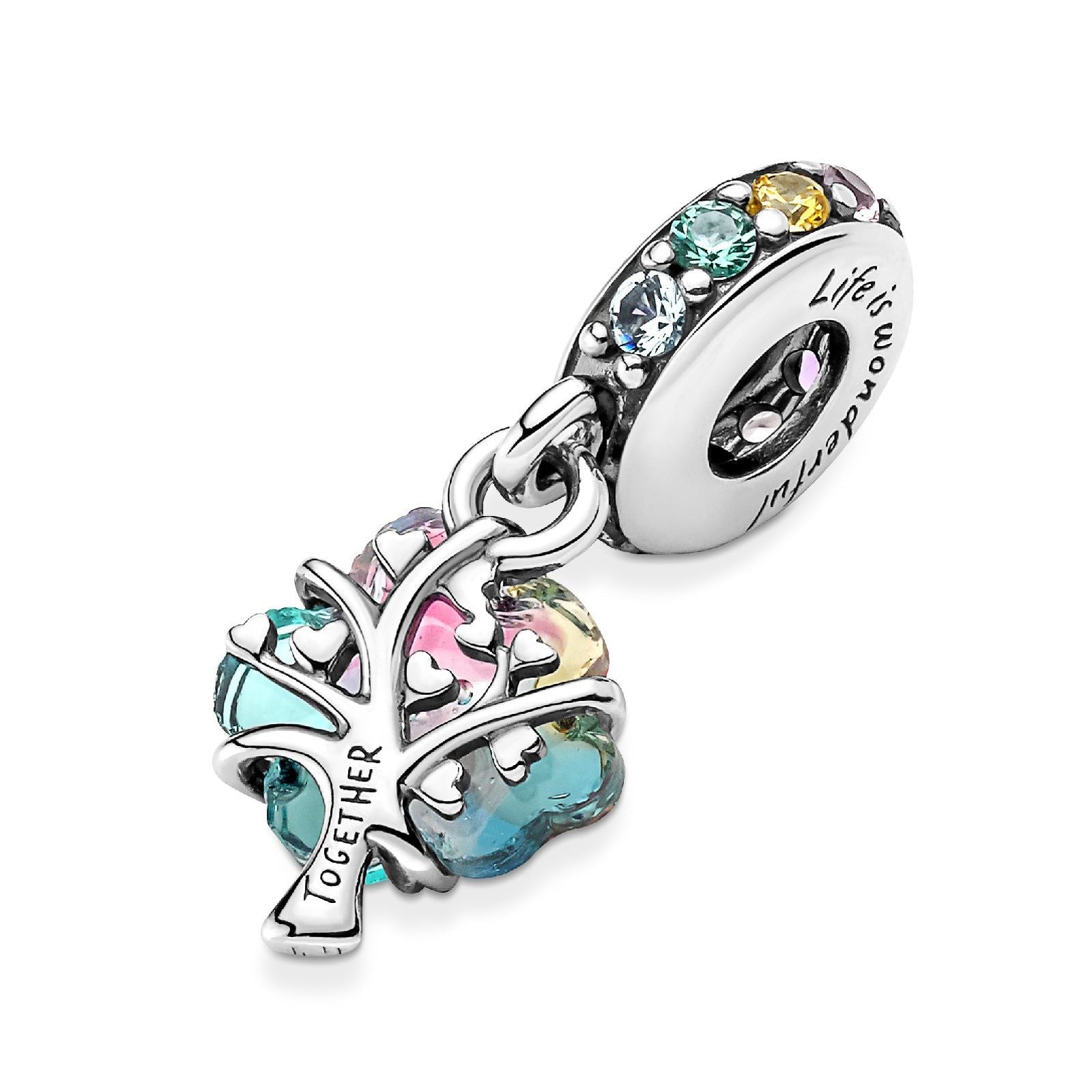 Charm Pendente Albero Arcobaleno Vetro di Murano 790768C01-4