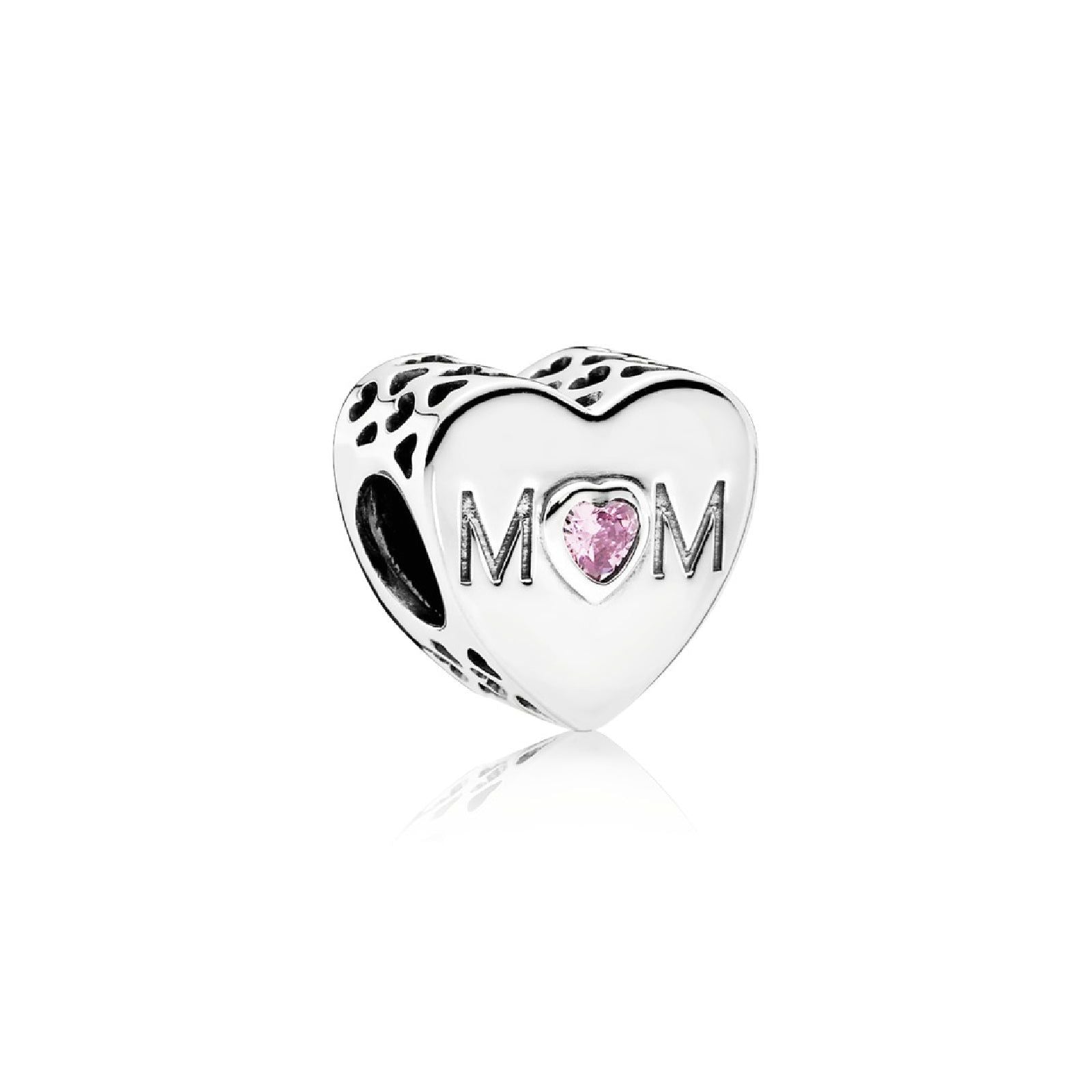 Charm a cuore rosa Mamma 791881PCZ-1