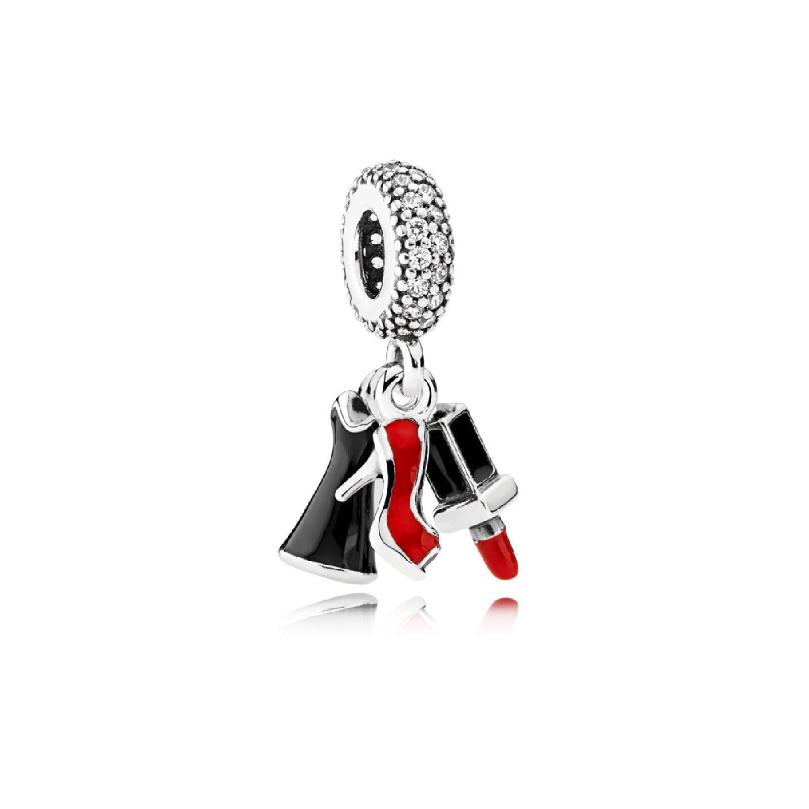 Charm pendente Tacchi a spillo, abito e rossetto 792156ENMX-1