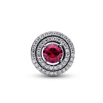 Charm Pavè e Pietra Rossa 792418C01-1