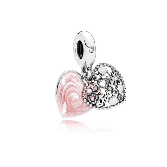 Charm pendente a cuore Amare significa famiglia 796459EN28-1