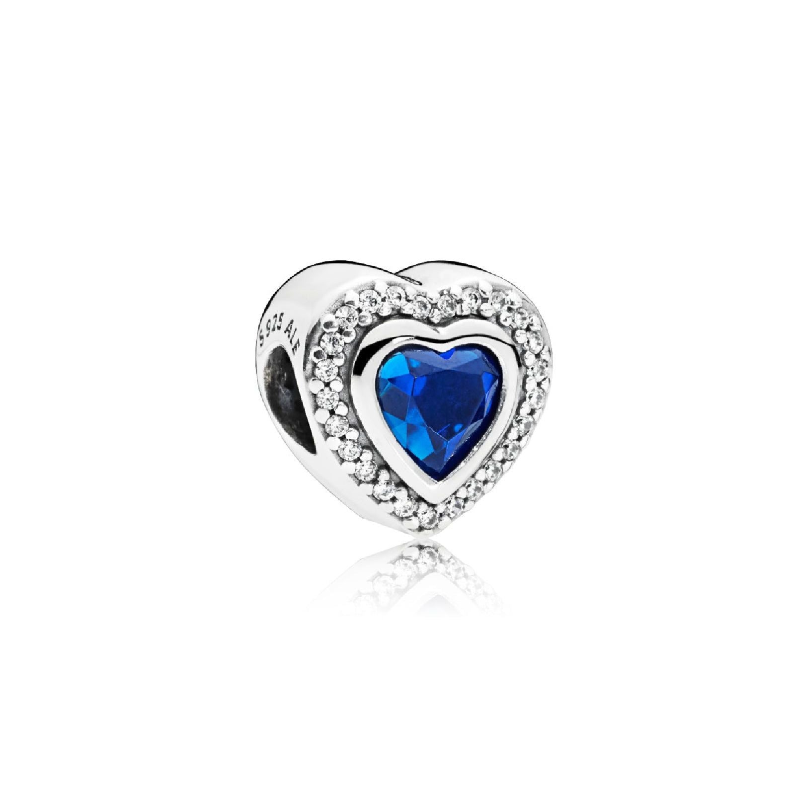 Charm Cuore blu scintillante 797608NANB-1