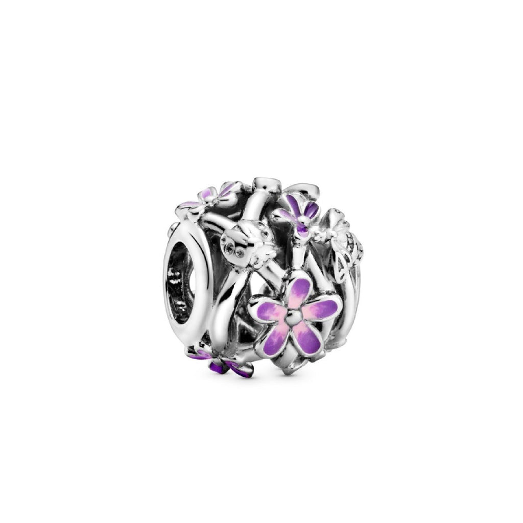 Charm Margherita viola con lavorazione openwork