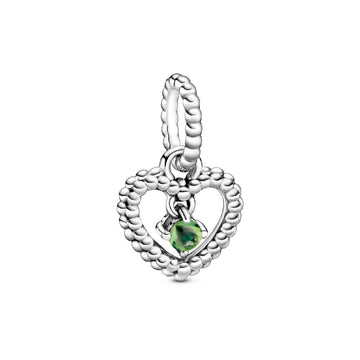 Charm pendente a cuore verde primavera decorato con sfere Purely Pandora 798854C10-1
