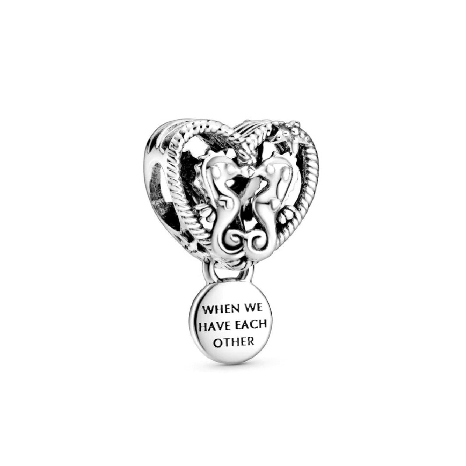 Charm openwork Cuore e cavallucci marini 798949C00-1