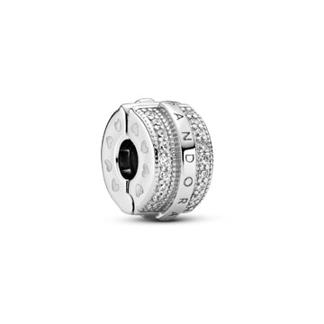 Clip con logo e pavé scintillante 799042C01-1