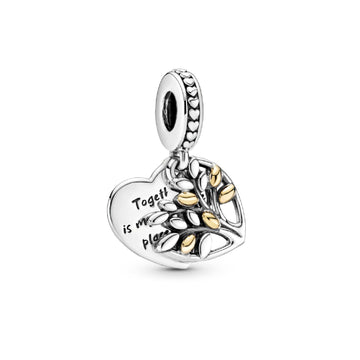 Charm pendente Albero della famiglia a cuore bicolore 799161C00-1