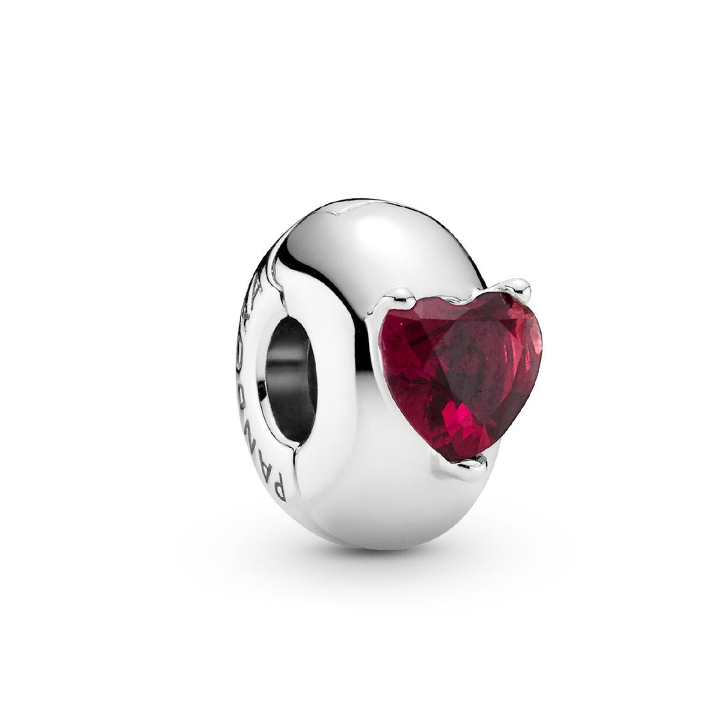 Anello cuore outlet rosso pandora
