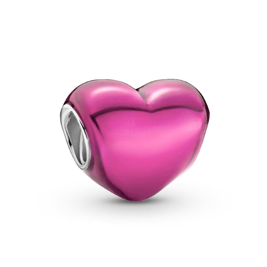 Charm Cuore Metallico Rosa 799291C03-1