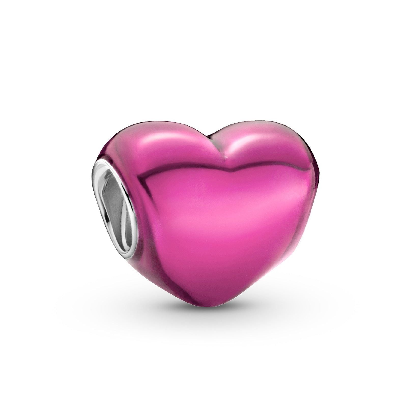 Charm Cuore Metallico Rosa 799291C03-1